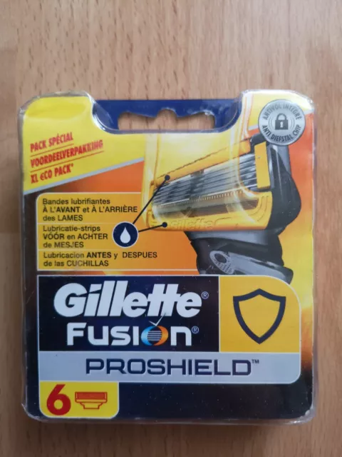 Pack 6 Lames GILLETTE FUSION "PROSHIELD" Recharge Rasoir Gilette ProGlide 5 NEUF