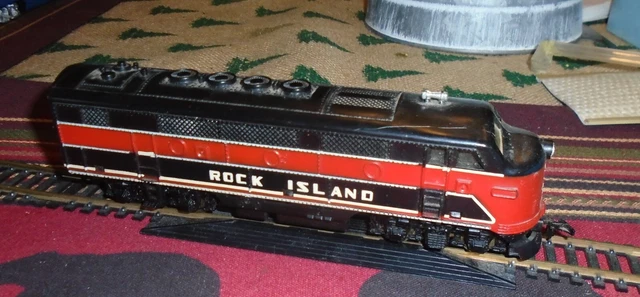 Rare, Vintage 1960'S,  Rock Island, F3A Diesel Locomotive Engine, Marx, Runs