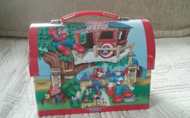 Spiderman and Friends Domed Tin Lunch Box 2003