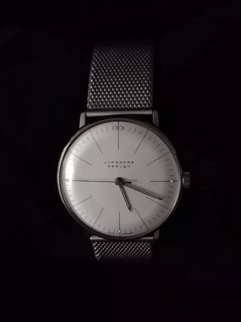 junghans max bill handaufzug mint condition (ref.-nr. 027/3004.44)