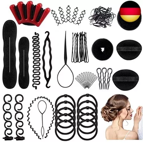 Haare Frisuren Hilfe Set 25 Pcs,Haar Zubehör styling set,Hair Styling