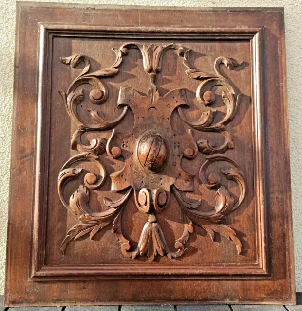 22"  French Antique Architectural Salvage Panel Door Solid Oak