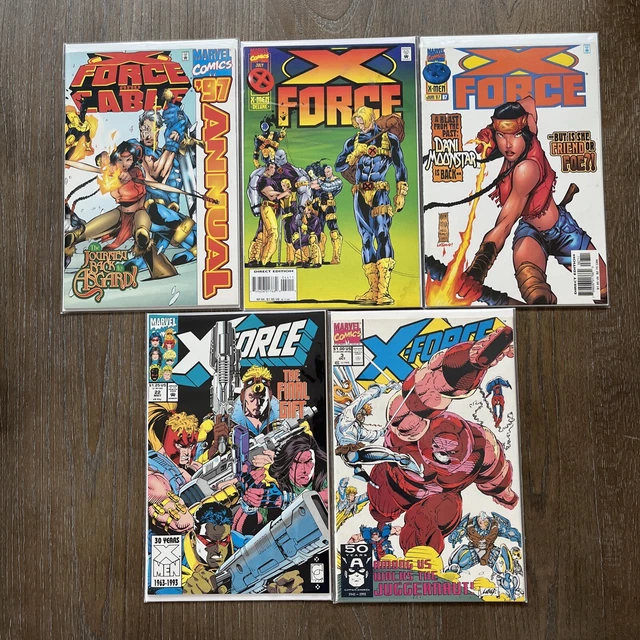 Lot 5 X Force and Cable '97 Annual Marvel Comics Comic Book 3, 22, 67, 1, 44