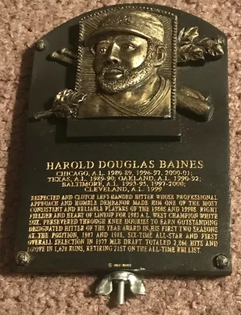 Harold Baines Hall Of Fame Replica Plaque 8/11/19 Chicago White Sox