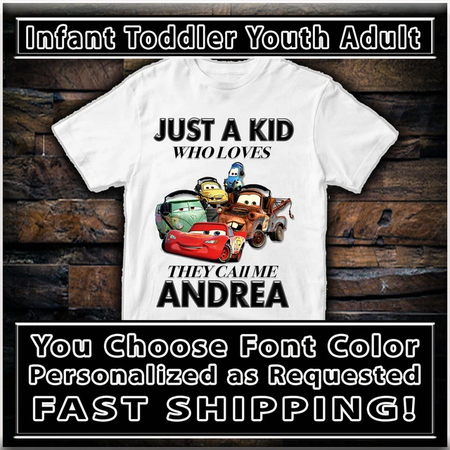 Disney Cars T Shirt Personalized Gift Idea Tshirt Custom Clothing Apparel Merch