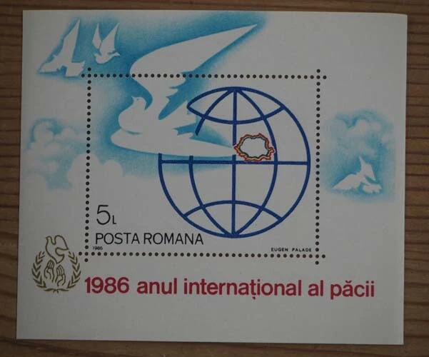 1986 Rumänien; 400 Blocks Jahr des Friedens, postfrisch/MNH, Bl. 228, ME 1000,- 2