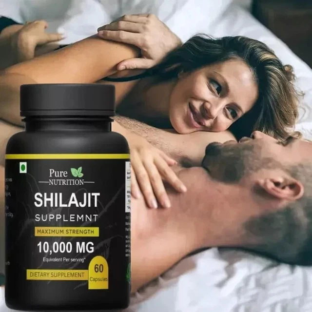 Complément Alimentaire Shilajit Pur 10000 Mg - 90 Gélules, Acide Fulvique, Puissant