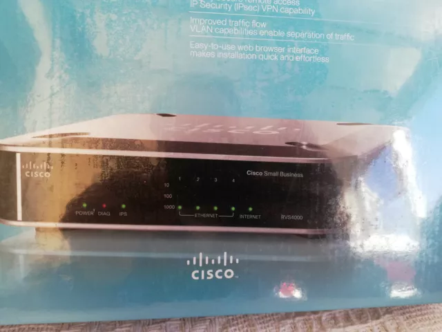 Cisco 4-Port Gigabit Security Router with VPN - RVS4000UK - Sealed 3