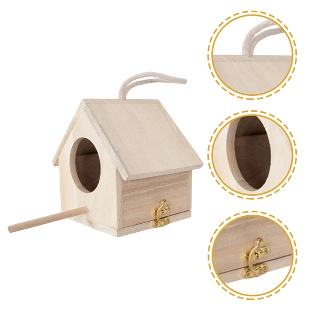 UCCELLINO IN LEGNO Uccellini Per Esterno Uccellino Pappagalli Casa In