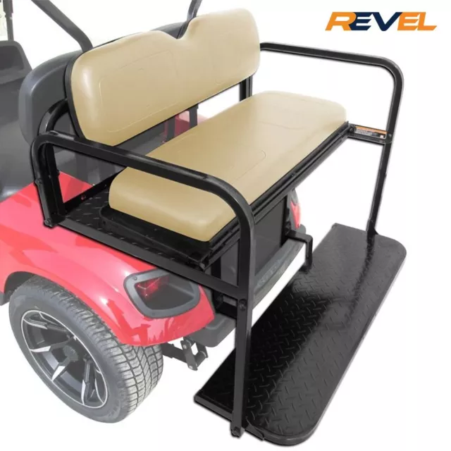 OEM EZGO TXT Golf Cart Tan Rear Flip Seat Kit for 1996-2022 EZGO TXT Golf Carts