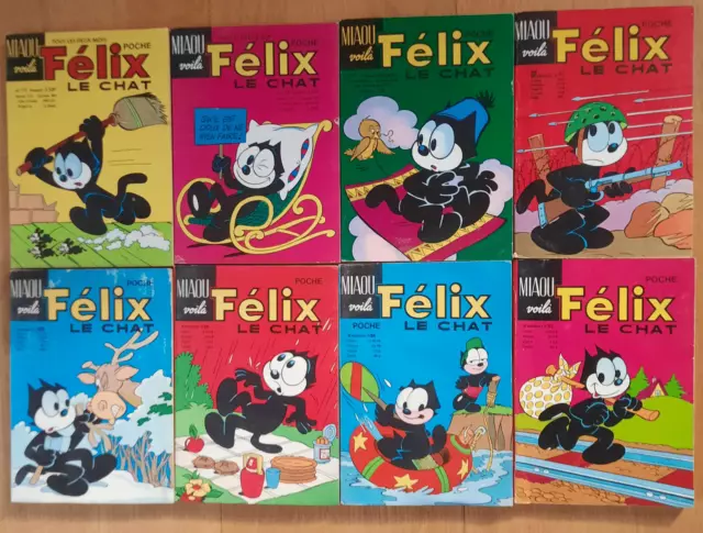 FELIX LE CHAT POCHE | 8x | n° 82,84, 85, 89, 93, 113-115 | Occident 1975-78 | Z2