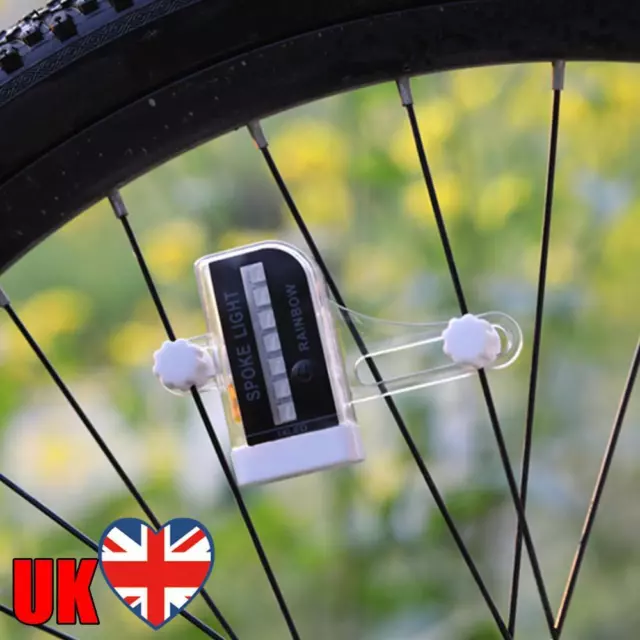 Luce raggio ruota bicicletta ricaricabile USB 14 RGB MTB lampada di avvertimento bici da strada