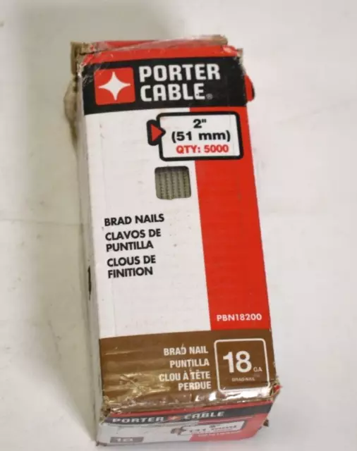 Porter Cable PBN18200 Long Brad Nails 18-Gauge Galvanized 2" 5000 Count