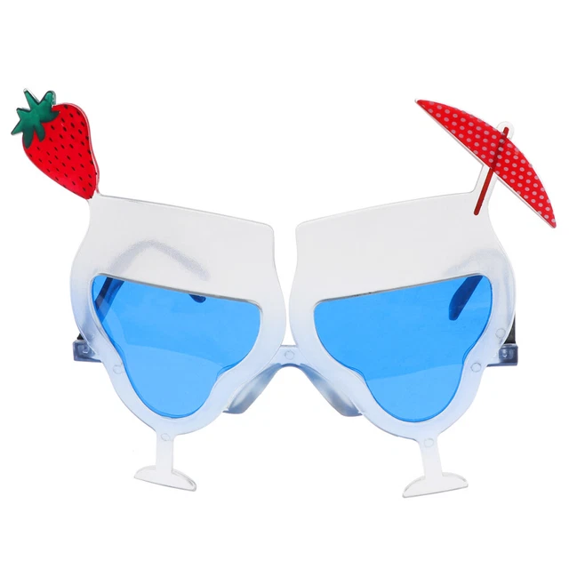 Novelty Eyeglass Strawberry Cocktail Cup Funny Eyewear Sunglass Party Costume
