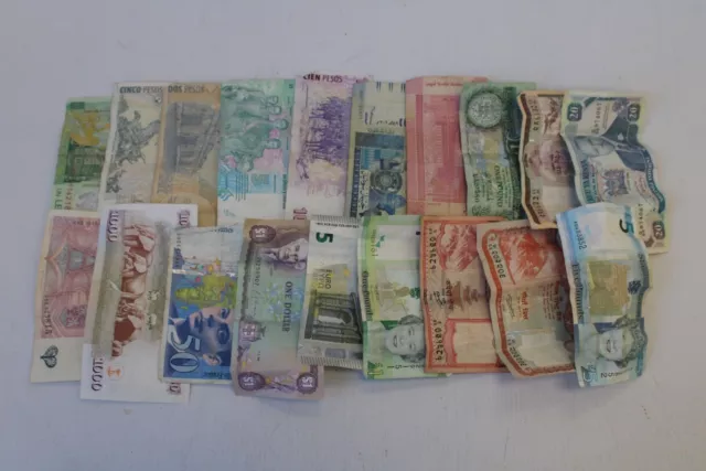 Collection of Mixed Vintage WORLDWIDE BANKNOTES incl EUROPEAN - W31