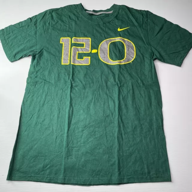 Nike Oregon Ducks 12-0 T Shirt Mens Size M Green USA Sports Casual Style Fit