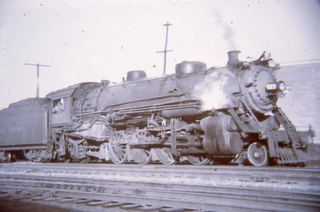 Duplicate Railroad Train Slide #622  MAINE CENTRAL  2-8-2  PORTLAND,ME 1946