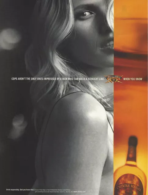 2000 Chivas Regal Scotch Whisky Sexy Blonde vintage Print Ad Advertisement