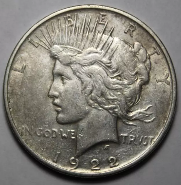 United States 1922-D Peace Silver Dollar, Nice Grade (J320)