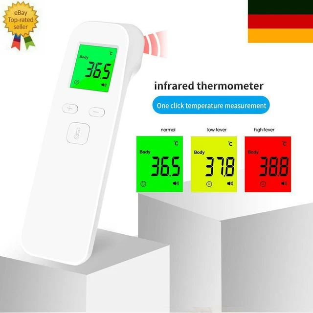 Fieberthermometer Kontaktlos Digitalthermometer LCD Infrarot Stirnthermometer