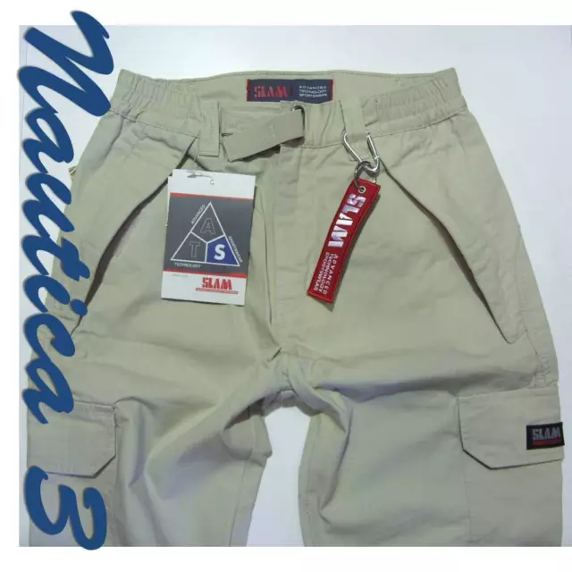 Slam Pantalone Taglia Xs ( 44 ) Vela Evolution Da Barca Beige Abbigliamento