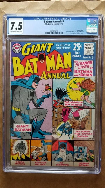 Batman Annual #5 CGC 7.5 VF-         Original Owner Collection