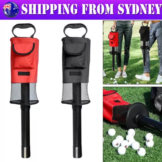 Golf Ball Shag Bag Practice Golf Ball Bag Holder Pick Up Receiver Tube Collector