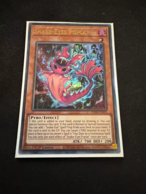 Yugioh - Snake-Eyes Poplar - 1st Edition - PHNI-EN012 - UR NM.