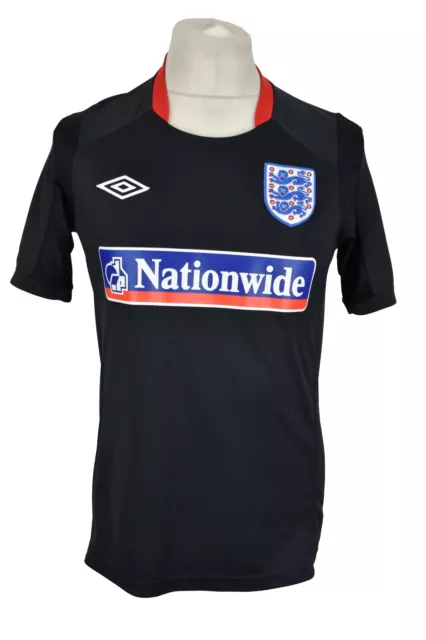 UMBRO England Training Football T-Shirt size S Mens Black Outerwear Outdoors