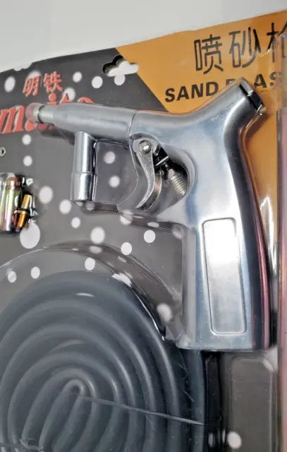 Air Sandblasting Sand Blasting Gun Tool Kit With Hose and Pick Up Tool