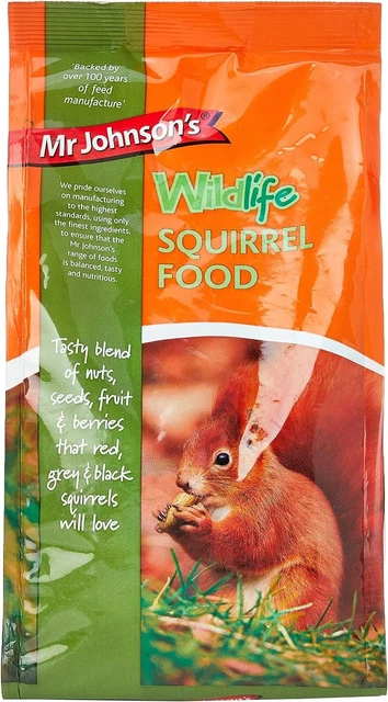 Mr Johnsons Vida Salvaje Ardilla Comida 900G- Nueces Semillas Fruta Baya Mezcla