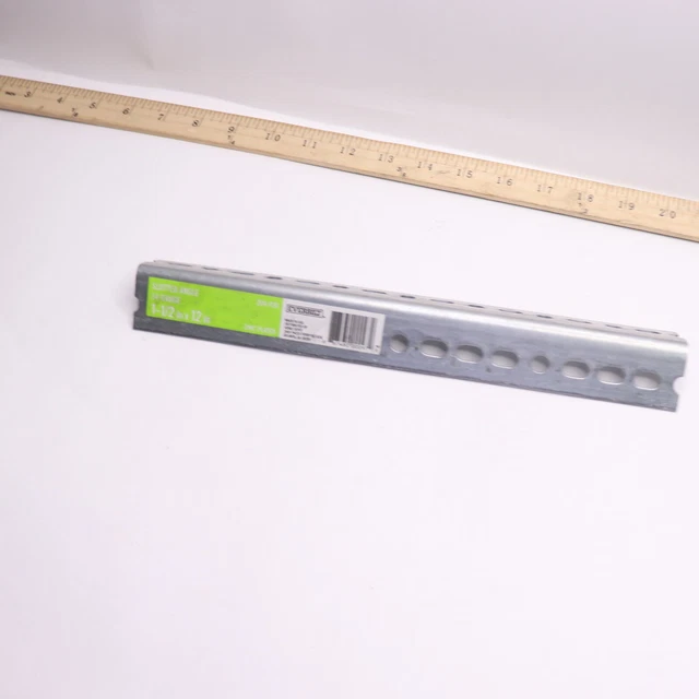 Everbilt Garage Storage Slotted Angle Zinc-Plated 1-1/2" x 12" 204430