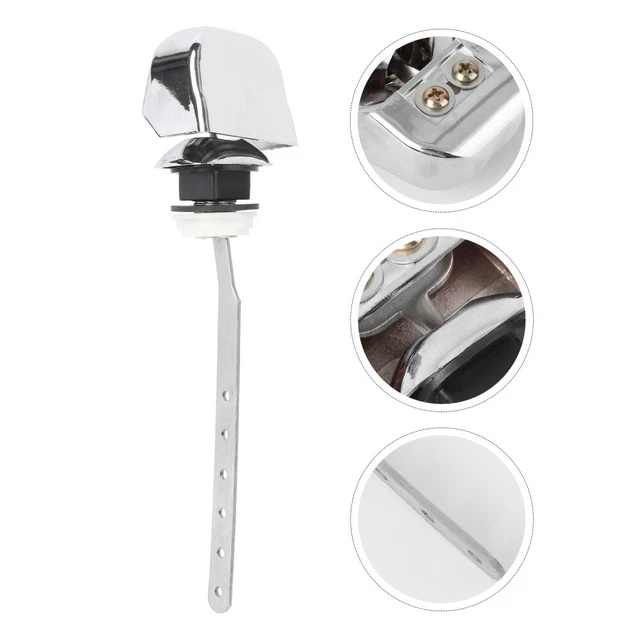Kit Double Poussoir Chromé SPARES2GO Kit De Double Bouton Poussoir De Chasse D'eau Universel Pour Trou De Couvercle De 20 Mm, 40 Mm, 50 Mm, 60 Mm (cuivre Brossé Kit Bouton Poussoir Double Chasse