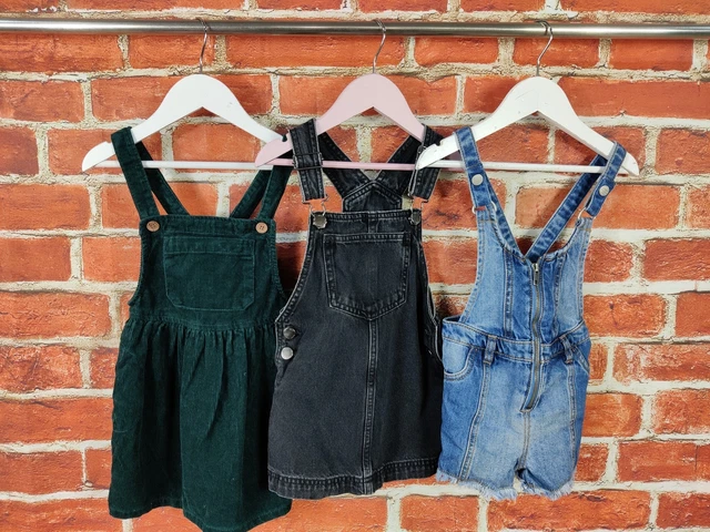 Pacchetto Ragazze Età 2-3 Anni 100% Next Pinafore Abito Denim Bambini 98Cm