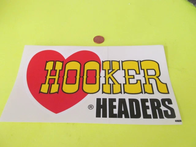 HOOKER HEADERS LARGE CLEAR BACKGROUND Sticker / Decal ORIGINAL RACING OLD STOCK