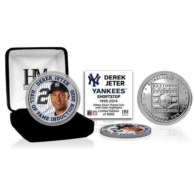 Highland Mint Derek Jeter New York Yankees Hall of Fame Silver Photo Coin Highland Mint Derek Jeter New York Yankees Hall of Fame Silver Photo Coin