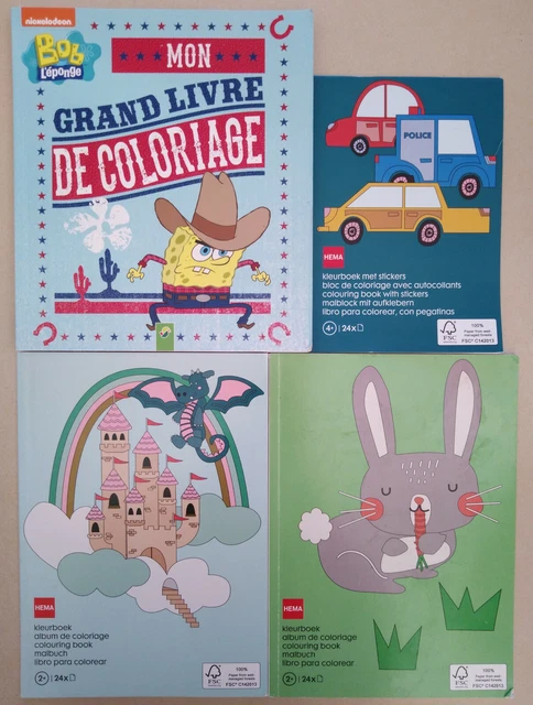 Lot Autocollants Jeux Voyage Avec Livre Coloriage - 500 Autocollants + Bloc Activités 24 Pages Pour Enfants