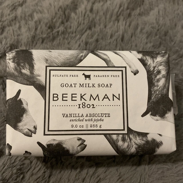 BEEKMAN 1802 PURE Goat Milk BAR Soap VANILLA ABSOLUTE 9oz Full Size