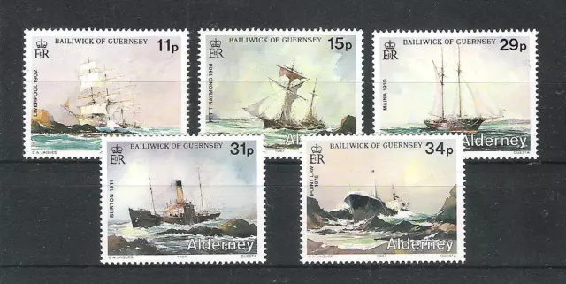 Ships Alderney 32 - 36 (MNH)