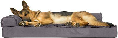 Orthopedic Cooling Gel Memory Foam Pet Beds Faux Fur Velvet Sofa Dog Bed US