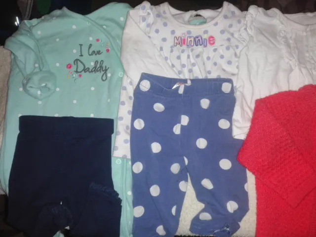 Baby Girl Age 0 To 3 Months Clothes Bundle Good Quality And Condition 7 Items