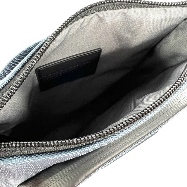 TUMI Alpha 3 Pocket Bag Small Storm Blue with Black Trim 6