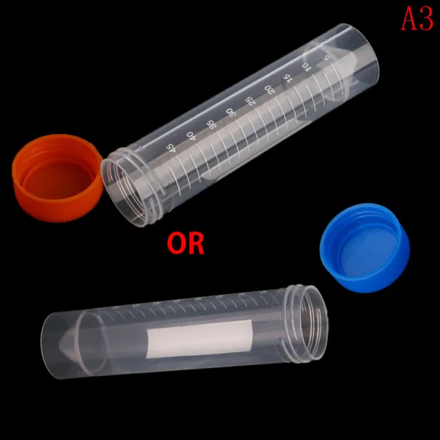 10Pcs 50ml Plastic Centrifuge Tube Pipe Vial Lab Test Container With 4 Botto.zy