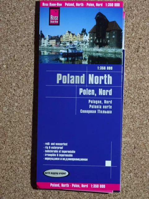 Polen Nord Landkarte Map 1:350.000