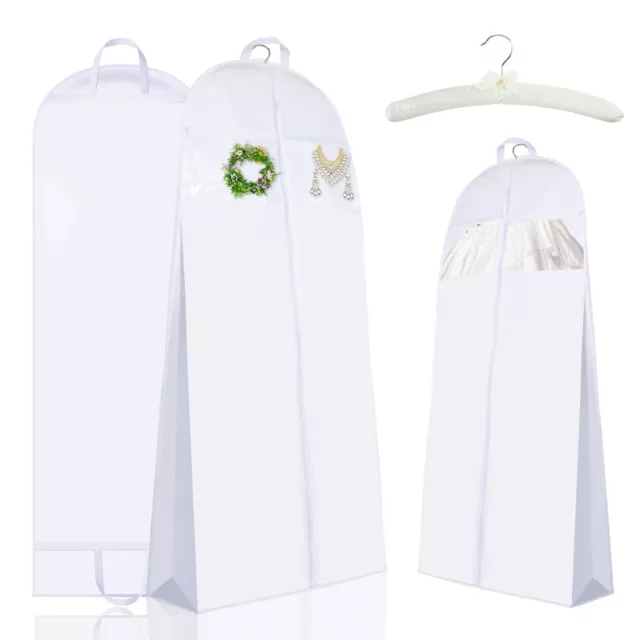 70" Bridal Wedding Gown Dress Garment Bag with Accessories Pouch Large Travel...