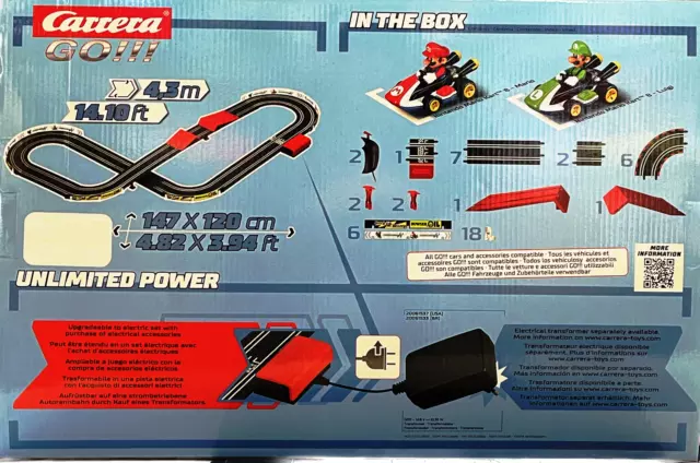 Carrera Go !!! Mario Kart Track Slot Car Racing Official Nintendo 4.3M Gift Box 3