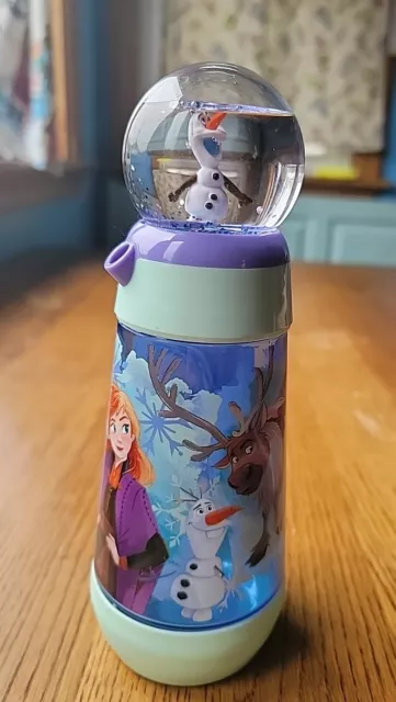 Disney Authentic Frozen Snowglobe Tumbler with Straw Elsa Anna Olaf No Straw