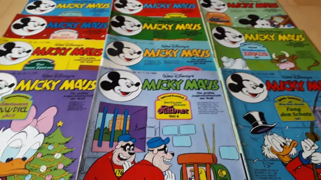 Walt Disneys Micky Maus - Konvolut 11 Comichefte von 1980-83 mit Beilage