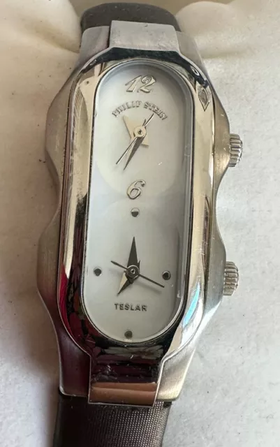 Philip Stein Teslar Mini Series Dual Time Ladies Watch LOOKS NEW 3