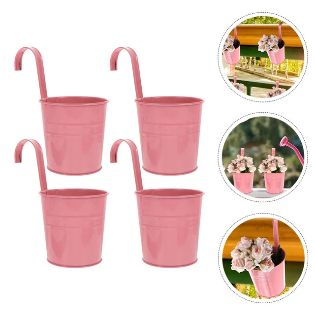 4 Pcs Dekorativer Pflanzkübel Gartendekoration Zaun Pflanzer Eimer Becken